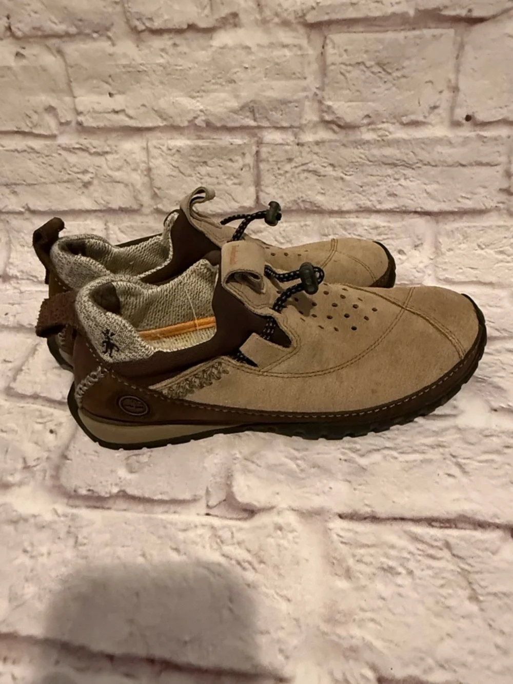 TIMBERLAND Smartwool Power Lounger Suede Lined Slip On Shoes Brown Women size 7
